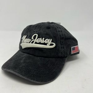 NWT New Jersey Elidan Washed Black Baseball Cap Hat